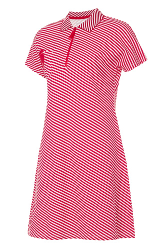 W13470SF-RB181 Платье Поло женское (красный/белый)